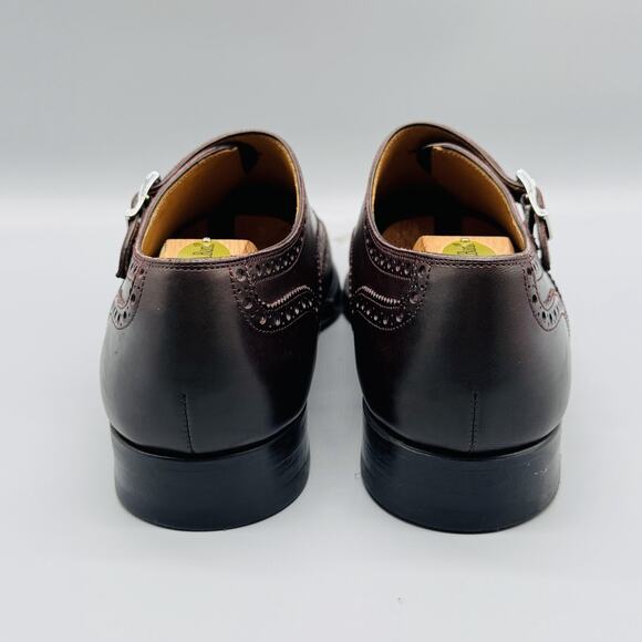 Men\'s Brown Leather Monk Strap Shoes main image 9